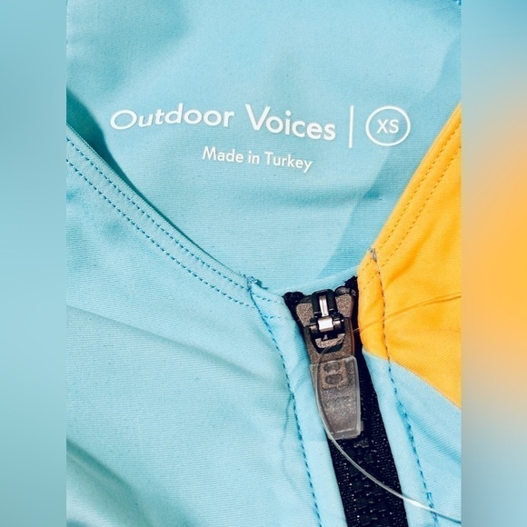 *NWT* Outdoor Voices Cutout Bodysuit Romper Capri Blue Mango Black Size XS (0-2) - Picture 5 of 8